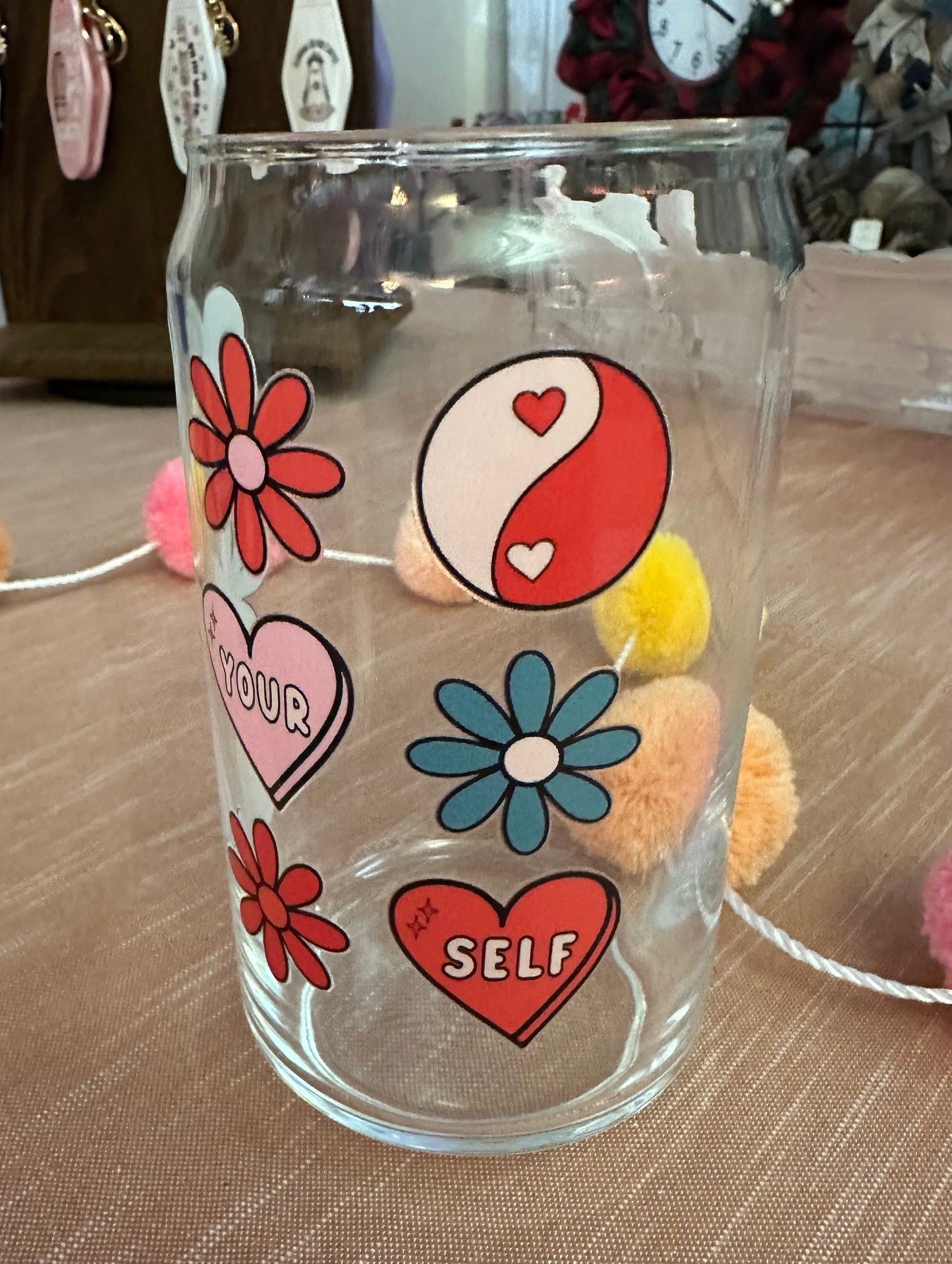 Love Your Self Glass Cup