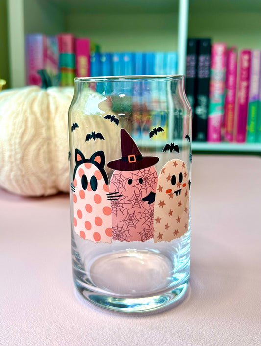 Friendly Ghosts Glass Cup