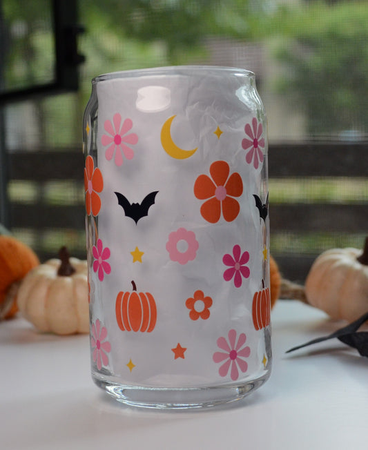 Spooky Doodles Glass Cup