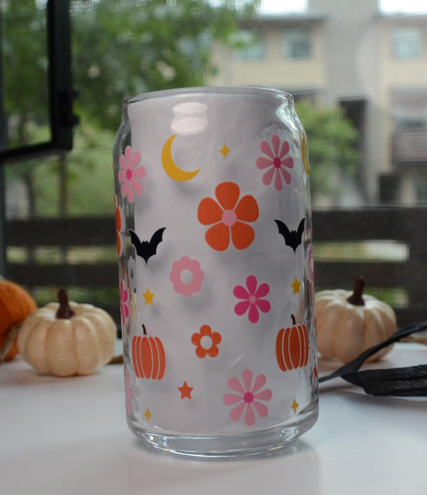 Spooky Doodles Glass Cup