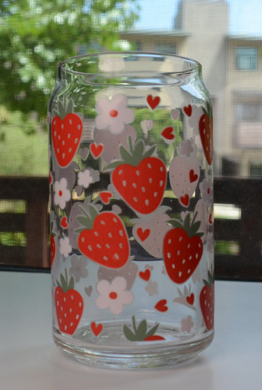 Strawberry Glass Cup