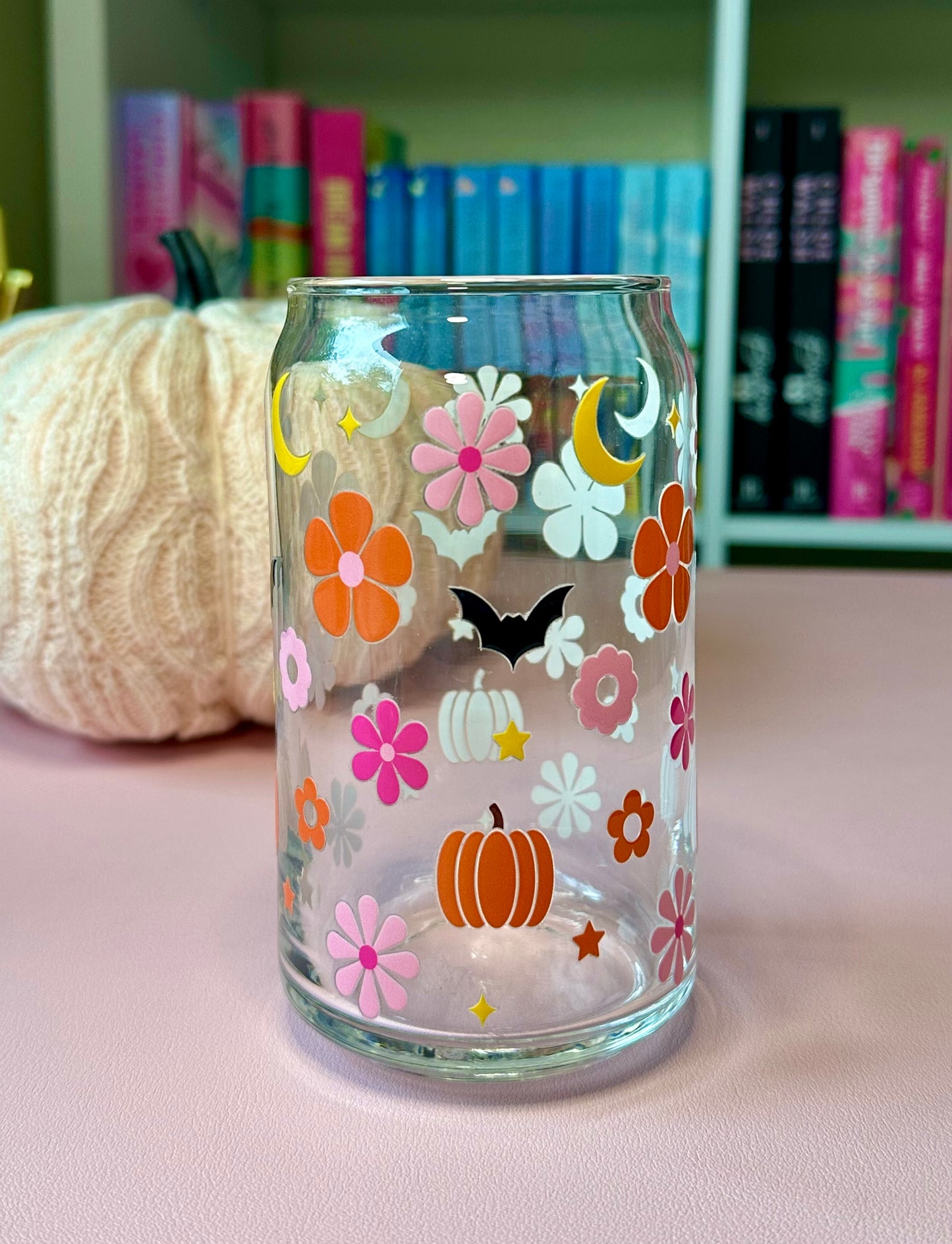Spooky Doodles Glass Cup