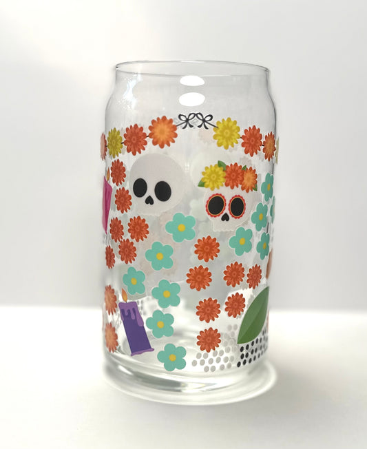 Day of the Dead Glass Cup