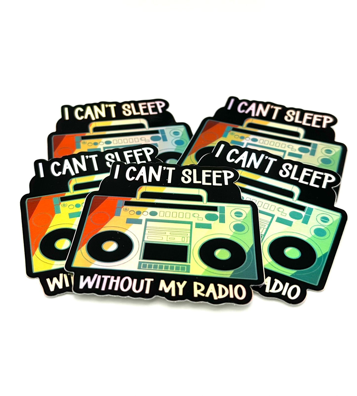 Boombox/Radio Holographic Sticker