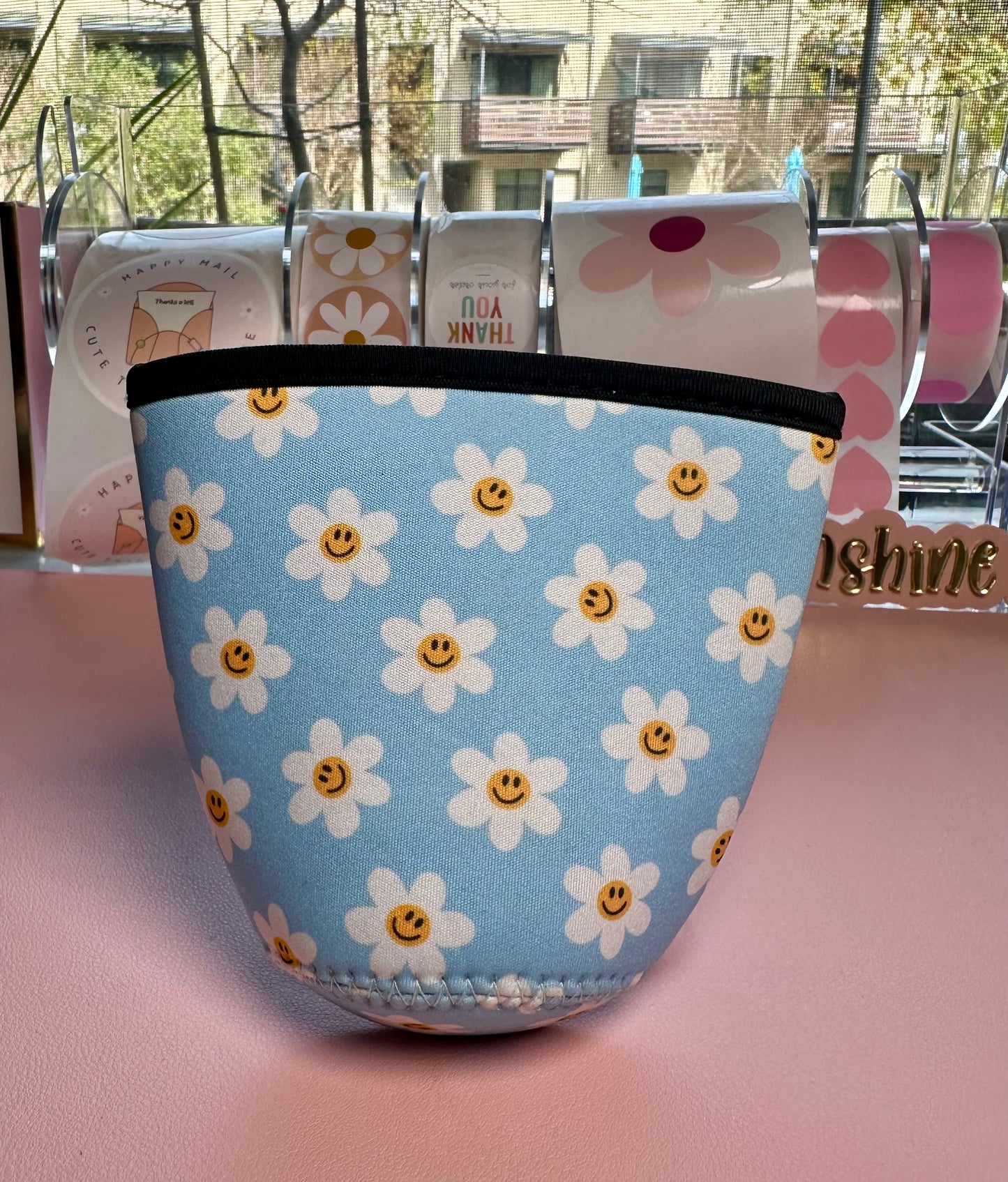 Blue Daisy Cup Sleeve