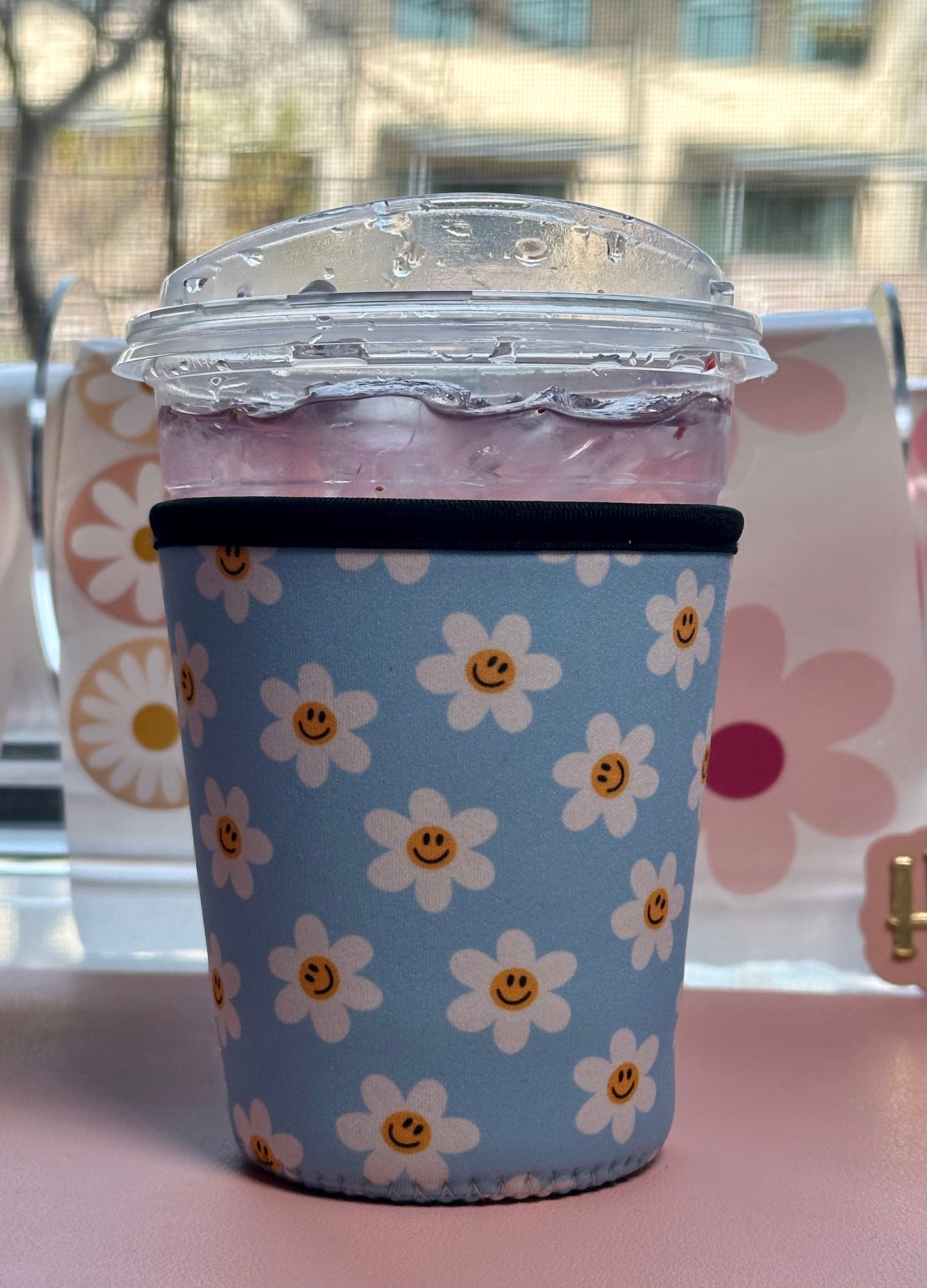 Blue Daisy Cup Sleeve
