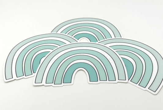 Aqua Rainbow Sticker