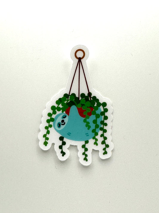 Hanging Sloth Clear Sticker