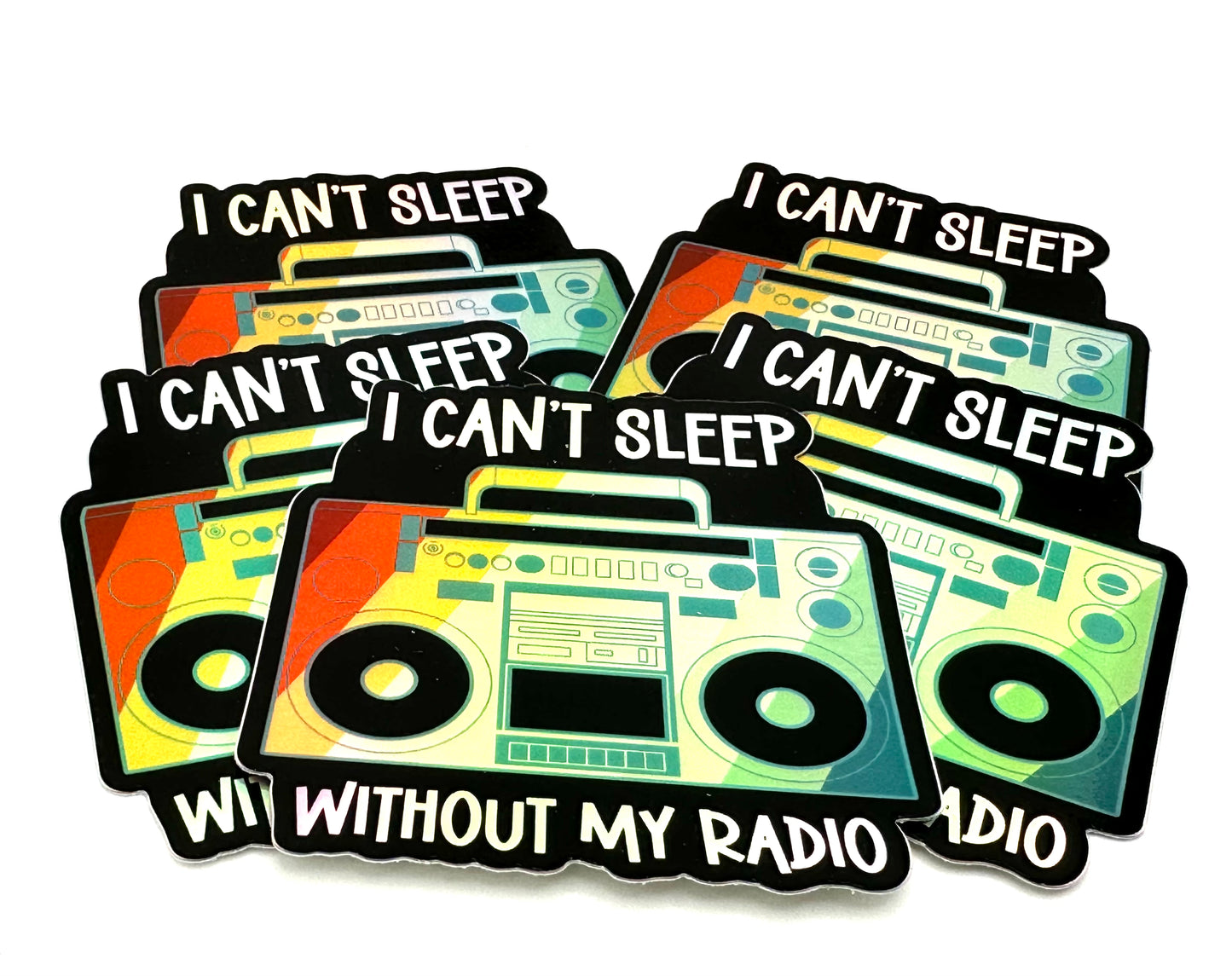 Boombox/Radio Holographic Sticker