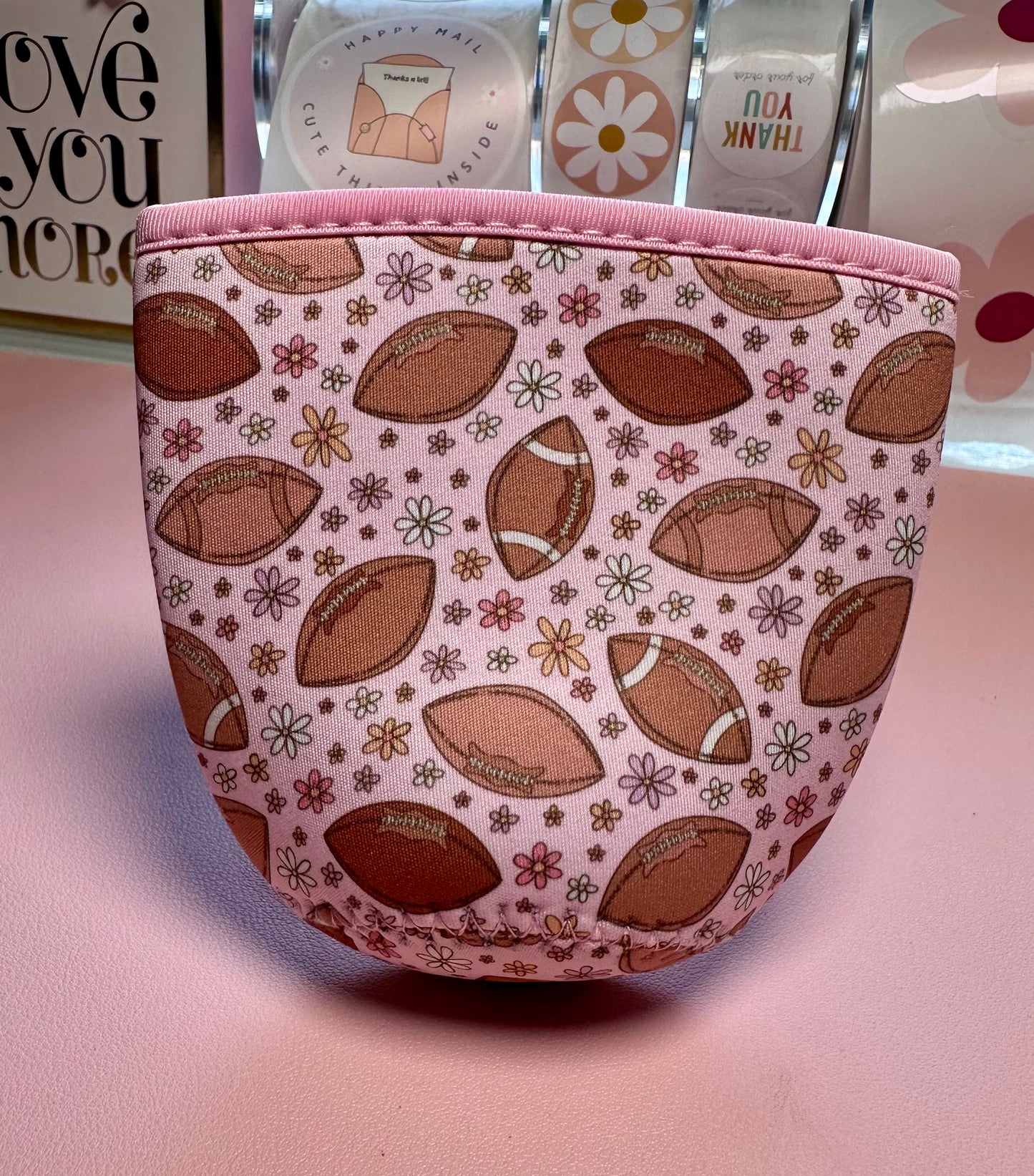 Pink Football Cup Sleeve