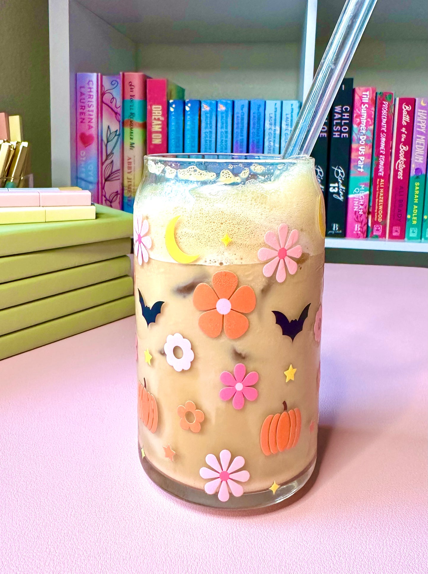 Spooky Doodles Glass Cup