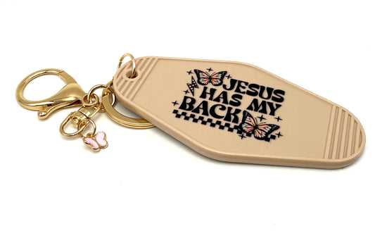 Jesus Has My Back Keychain