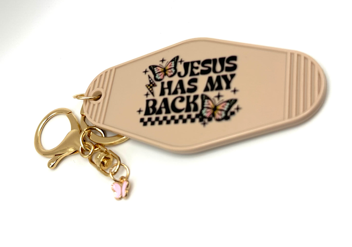 Jesus Has My Back Keychain